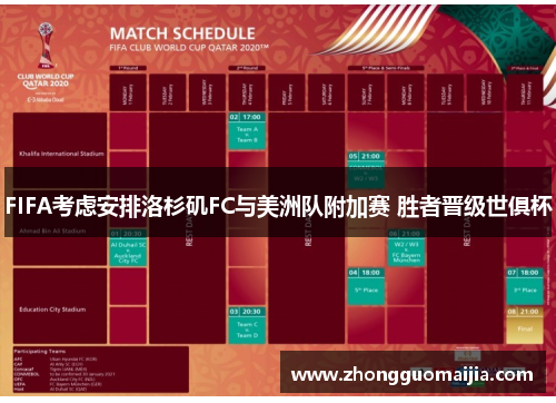 FIFA考虑安排洛杉矶FC与美洲队附加赛 胜者晋级世俱杯 FIFA考虑安排洛杉矶FC与美洲队附加赛 胜者晋级世俱杯